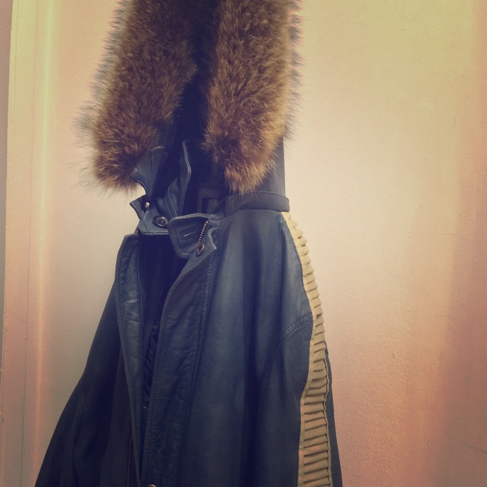 Fox Fur and Sheepskin leather Jacket